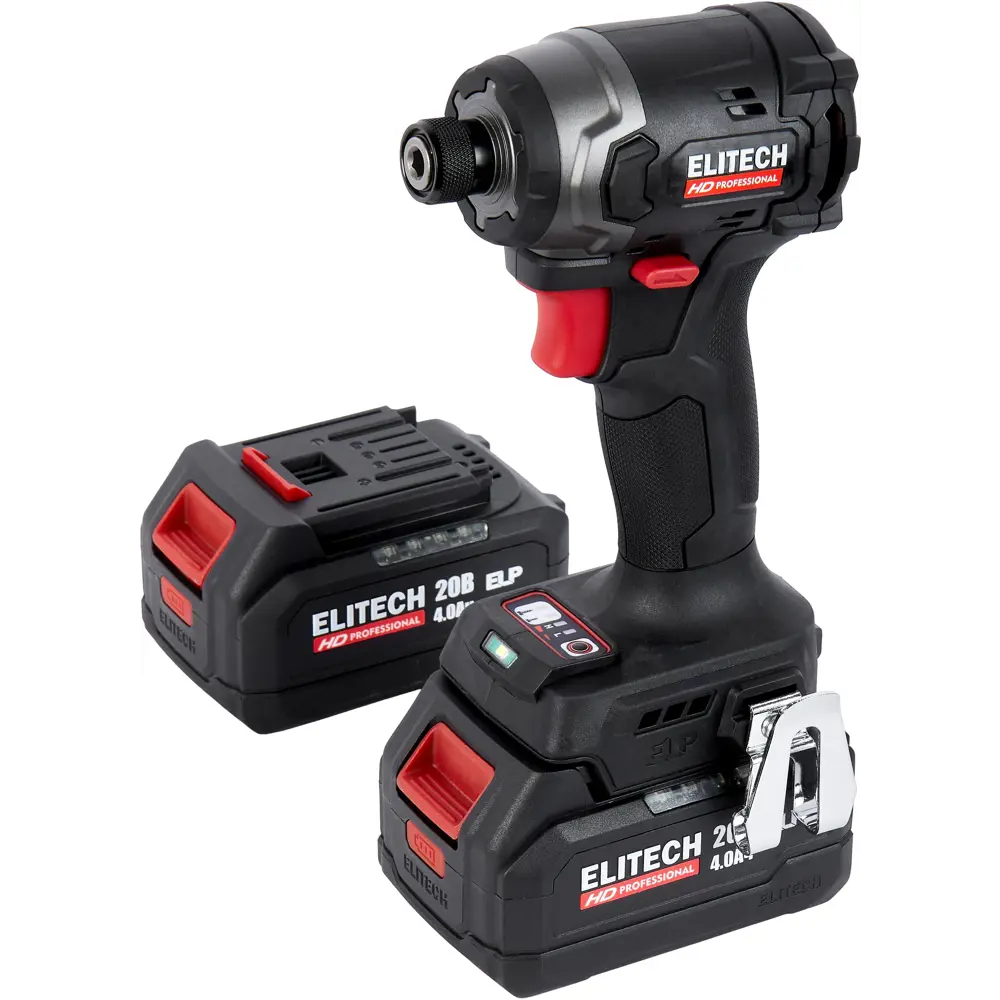 Аккумуляторный ударный шуруповерт Elitech HD CS2003SL 20В с двумя АКБ 4Ач 89399188 STLM-1347782