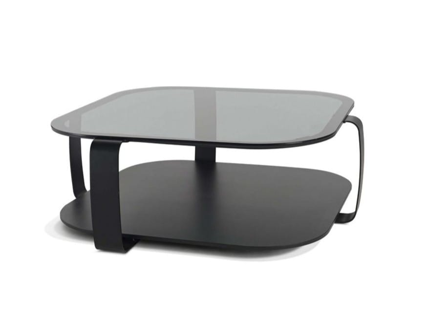 Стеклянный квадратный низкий журнальный столик ROCHE BOBOIS INTERMEDE ARCH-00149667 - Вид №3