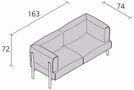 Alias 2-х местный диван Eleven sun-id-1508115 - Вид №5