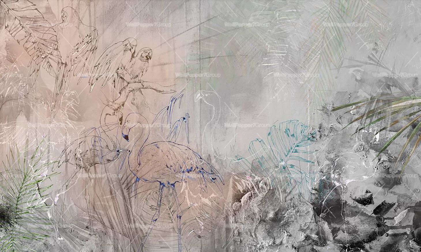 Тропические обои ПВХ бесплатно, экологически чистые, моющиеся WallPepper окружающая среда ARCH-00030402 - Вид №2