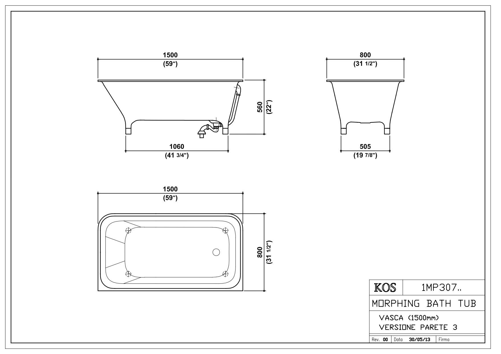 Прямоугольная ванна Zucchetti морфинг ARCH-00058812 - Вид №14