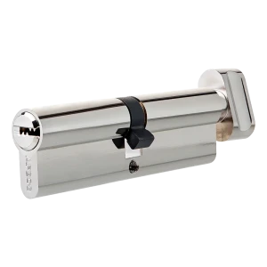 Цилиндр Apecs SM-85(40C/45)-C-NI, 40x45 мм, ключ/вертушка, цвет никель