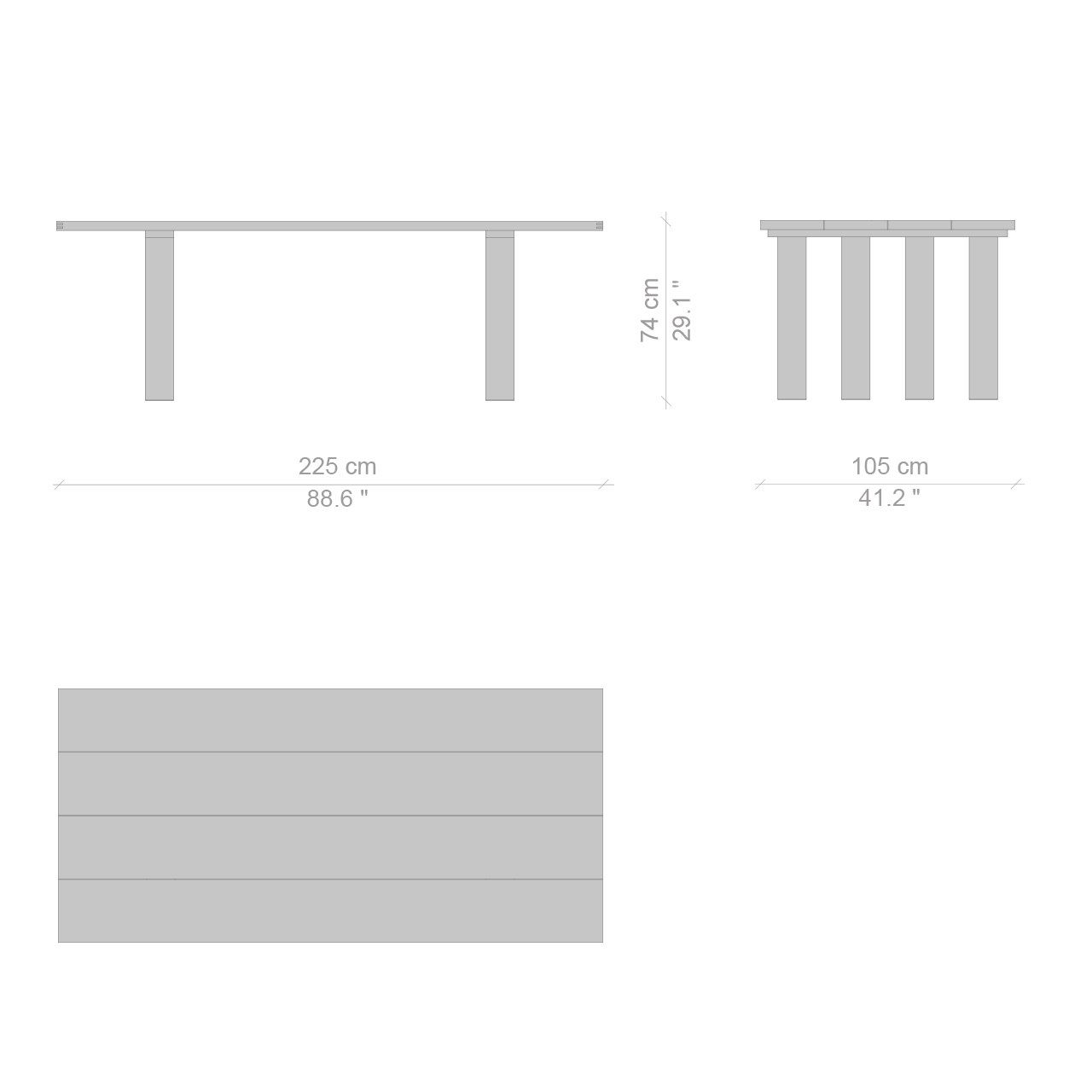 Rectangular solid wood dining table CASSINA LA BASILICA ARCH-00049058 - Вид №5