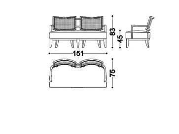 Ткань диван OPERA CONTEMPORARY Amelia ARCH-00078390 - Вид №2