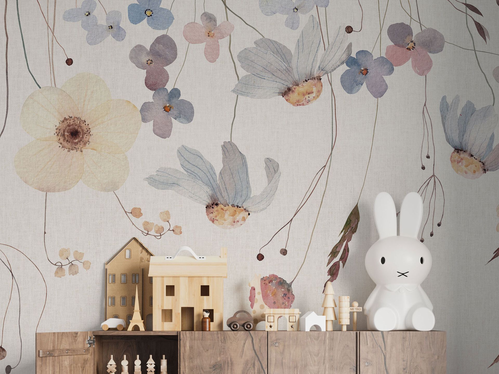 Детские панорамные обои с цветочными мотивами Rimura 2025 ARCH-00064384