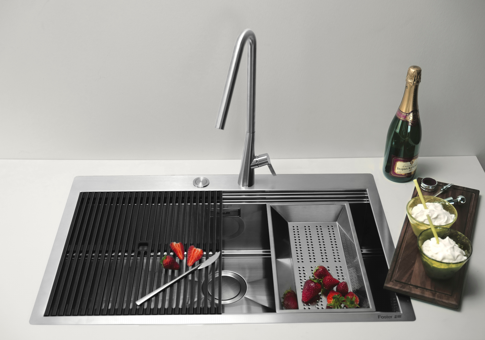 1034056 Кухонная мойка Milanello Gun Metal workstation 1034 056 Foster  - Вид №4