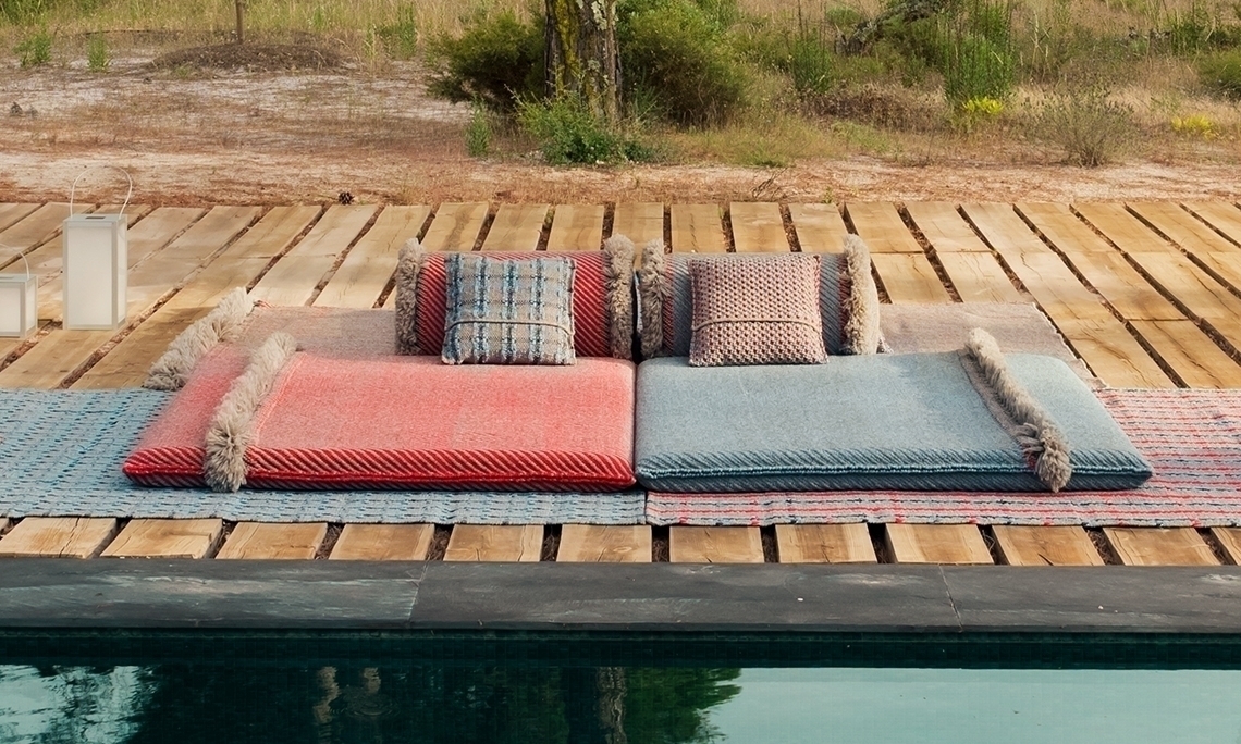 070782 Подушка GL Gofre blue 45x45 GAN Garden Layers - Вид №3