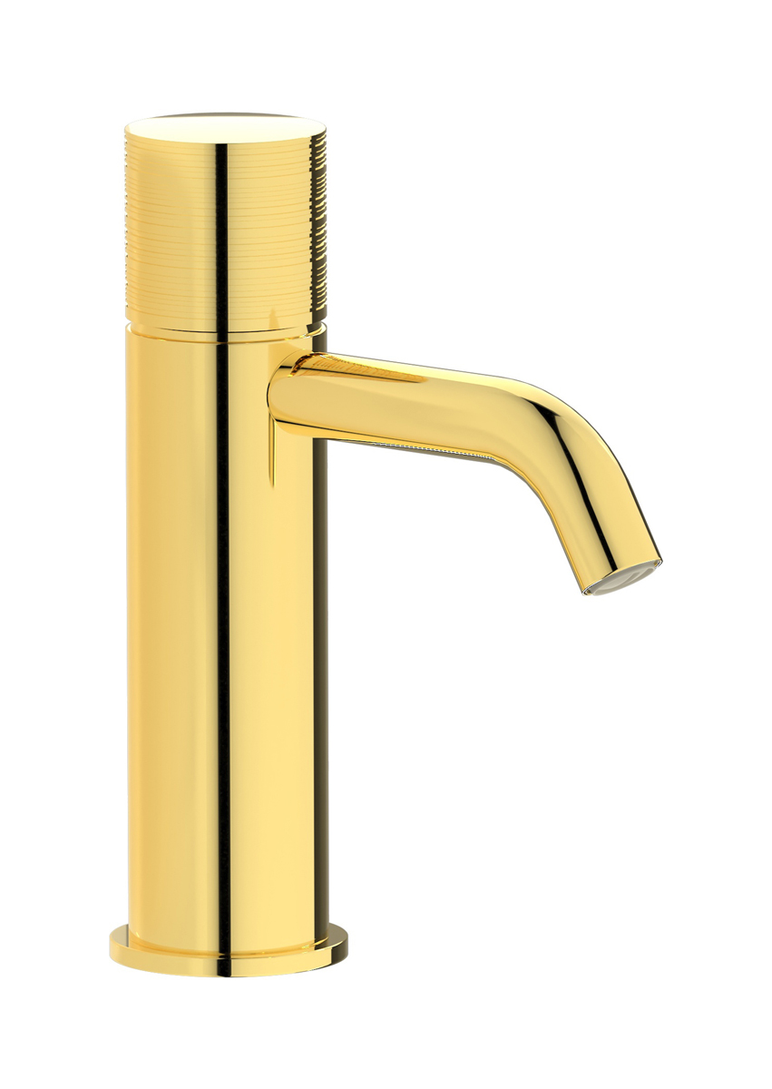 Смеситель для раковины на 1 отверстие в комплекте с донным клапаном WE ARE IB vn300oo Gold Vinile