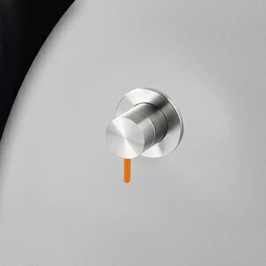 Смеситель для душа сталь глянцевая с оранжевой ручкой Toki Radomonte TKI8LCIL24