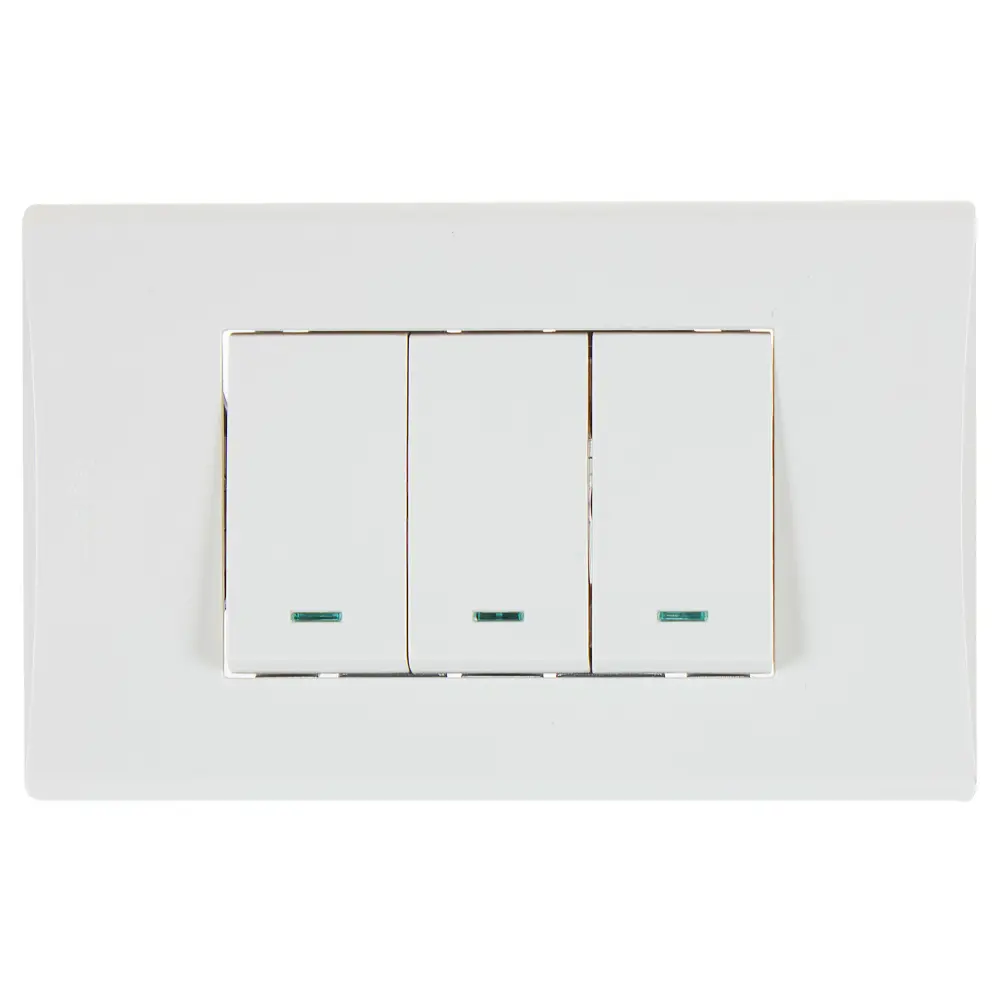 Переключатель Legrand Anam Zunis, 3 клавиши, с подсветкой, цвет бежевый STLM-2109638 - Вид №1