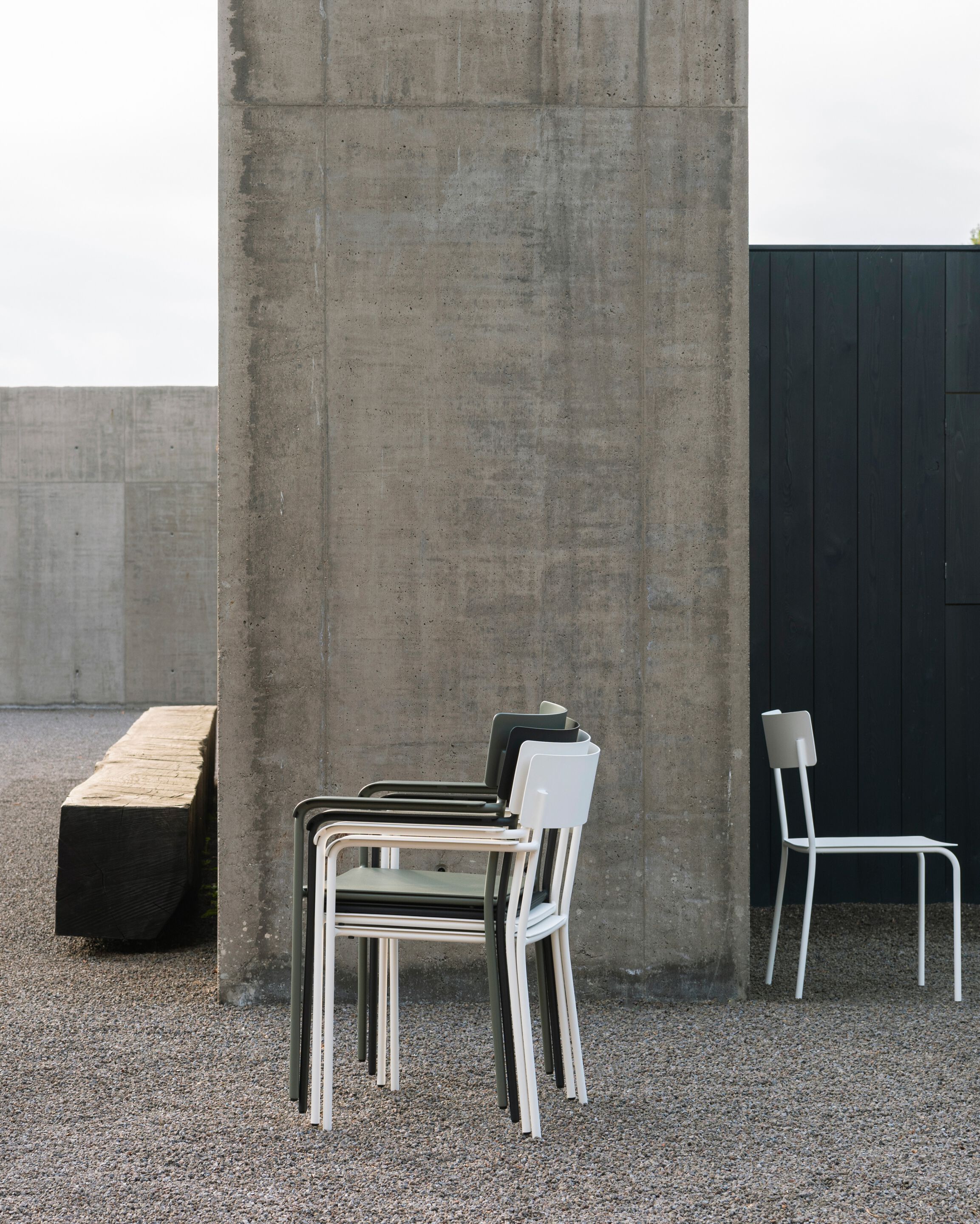 Алюминиевый стул с порошковым покрытием с подлокотниками Serax август ARCH-00023556 - Вид №5