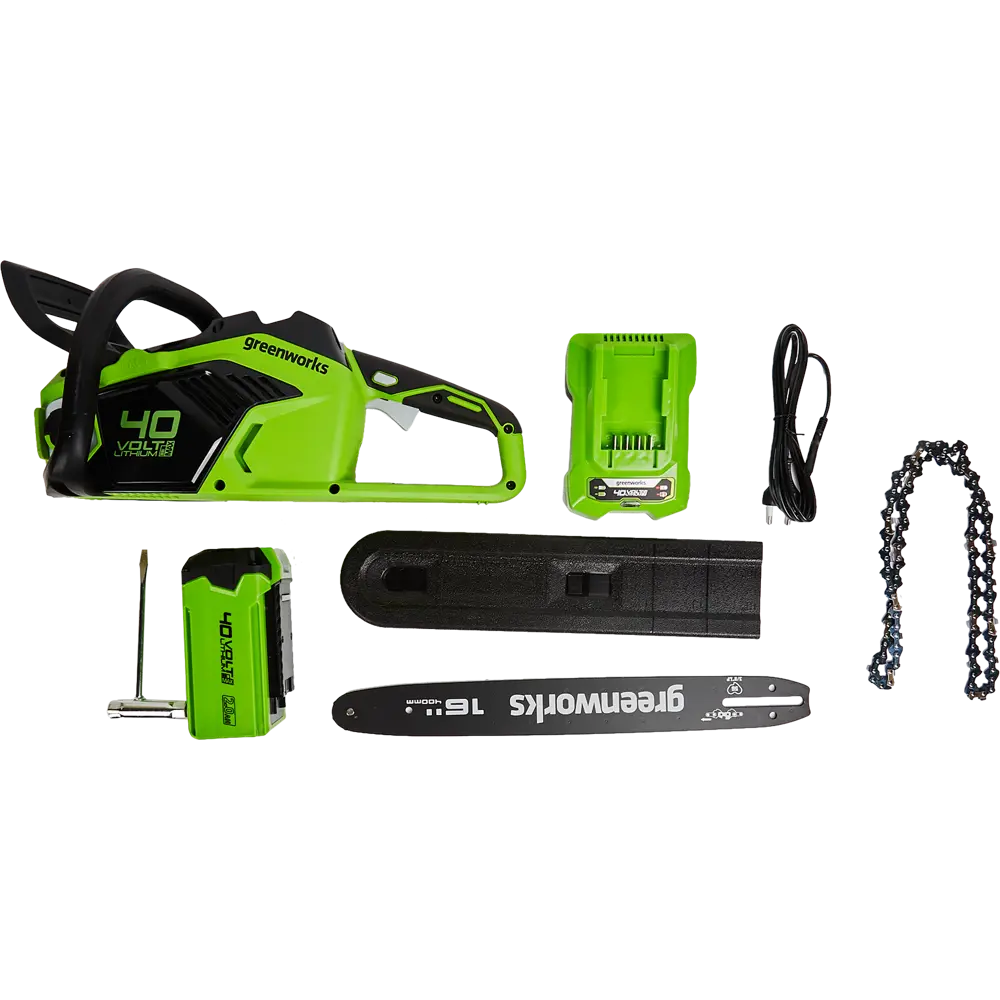 Аккумуляторная пила Greenworks 2005807UA 40 В шина 40 см АКБ и ЗУ в комплекте 83014137 STLM-2041921  - Вид №1