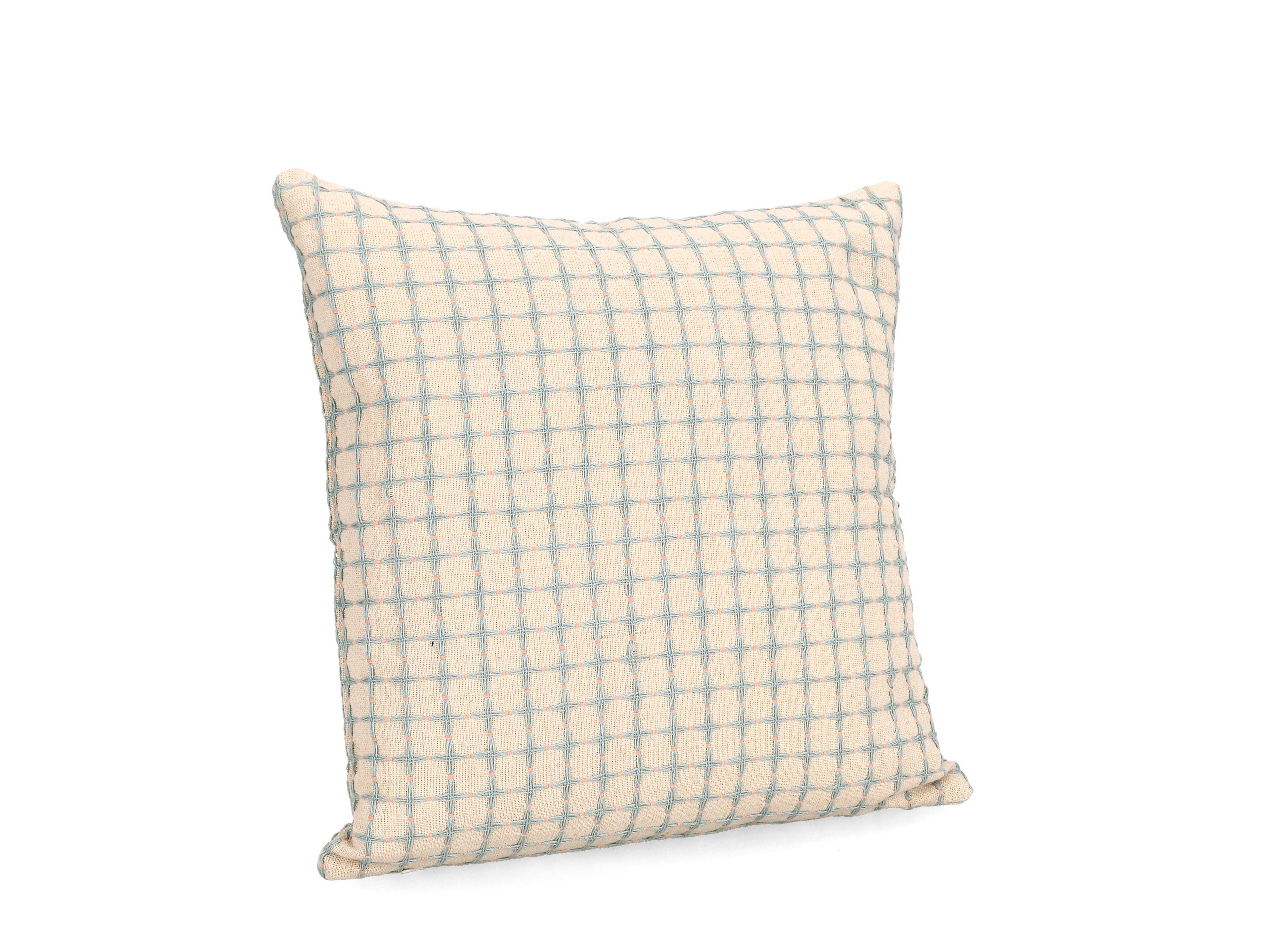 Квадратная подушка из ткани BIZZOTTO LORCAN BEIGE AZZURRO ARCH-00101042 - Вид №1