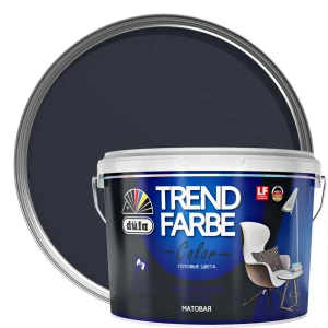 Краска для стен и потолков Trend Farbe цвет Полное затмение 1 л