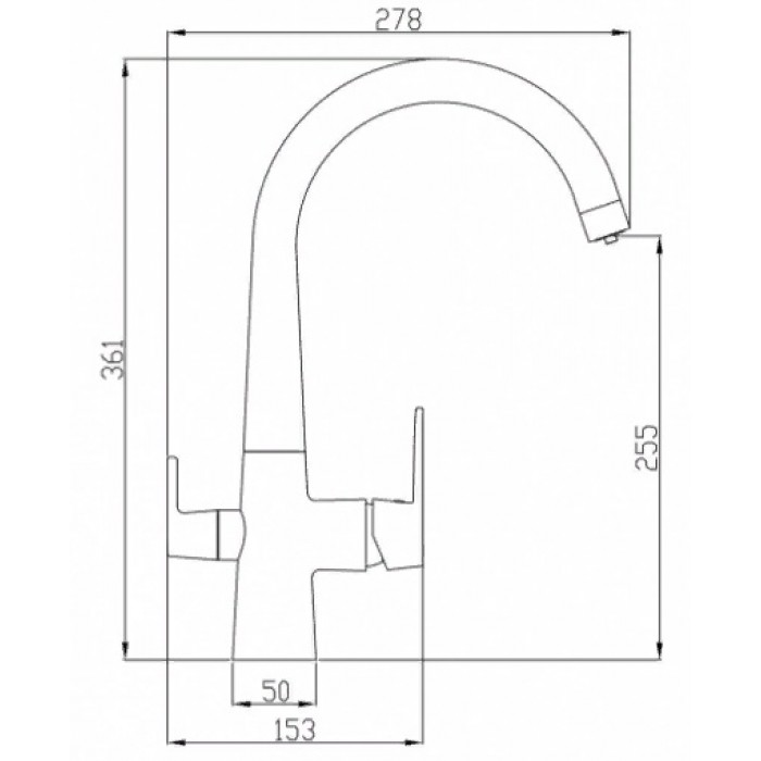 Steel Hammer SH 819 BLACK BR Смеситель для кухни Zorg 361x278  - Вид №2