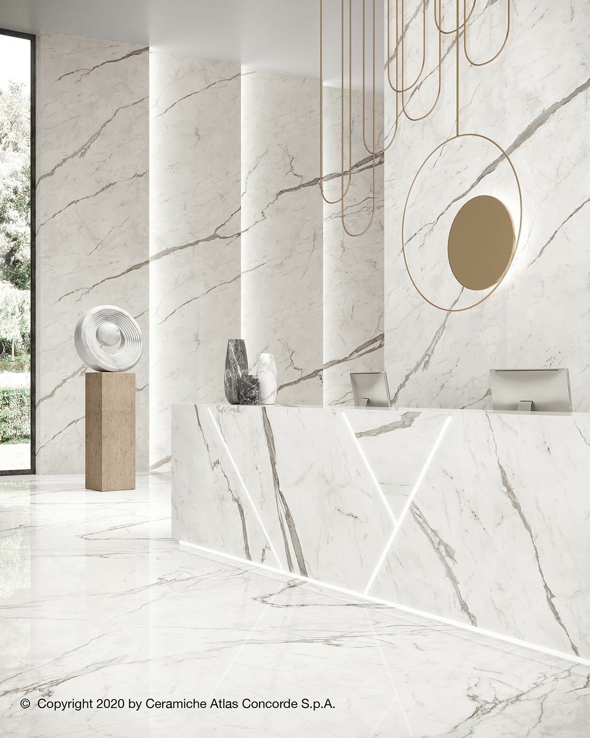 Пол из керамогранита с мраморным эффектом Atlas Concorde Marvel Shine ARCH-00045897 - Вид №41