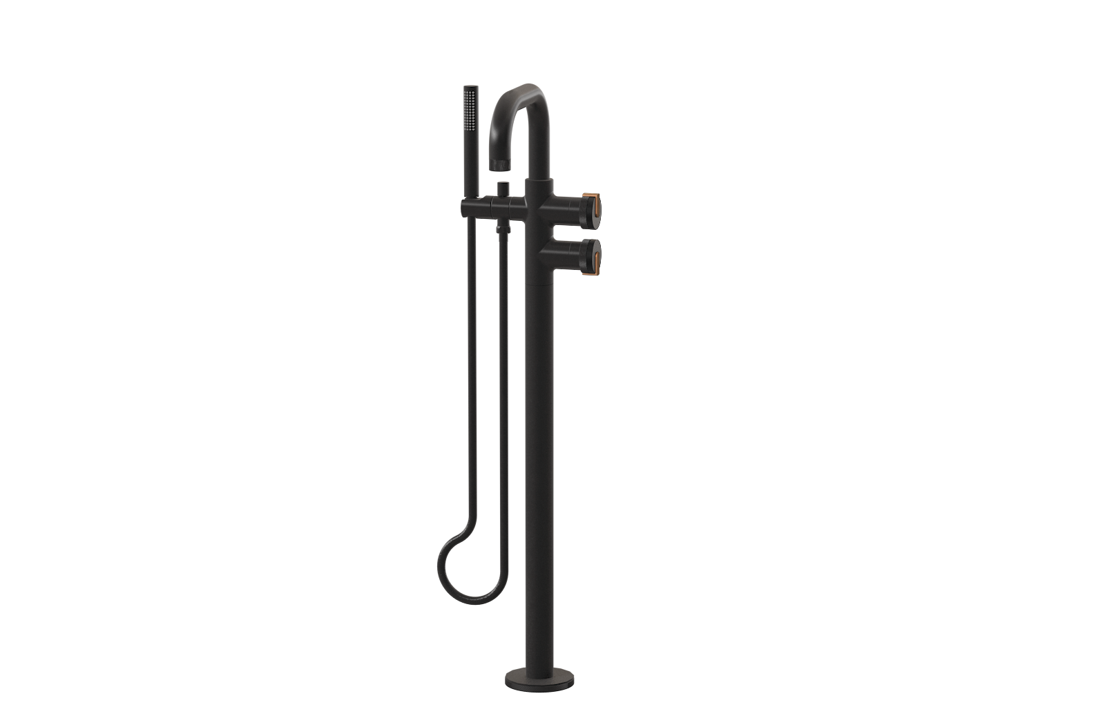 E-11557-R1MBK-L1BRG-BK Смеситель напольный отдельностоящий (внешняя часть) GRAFF MOD+