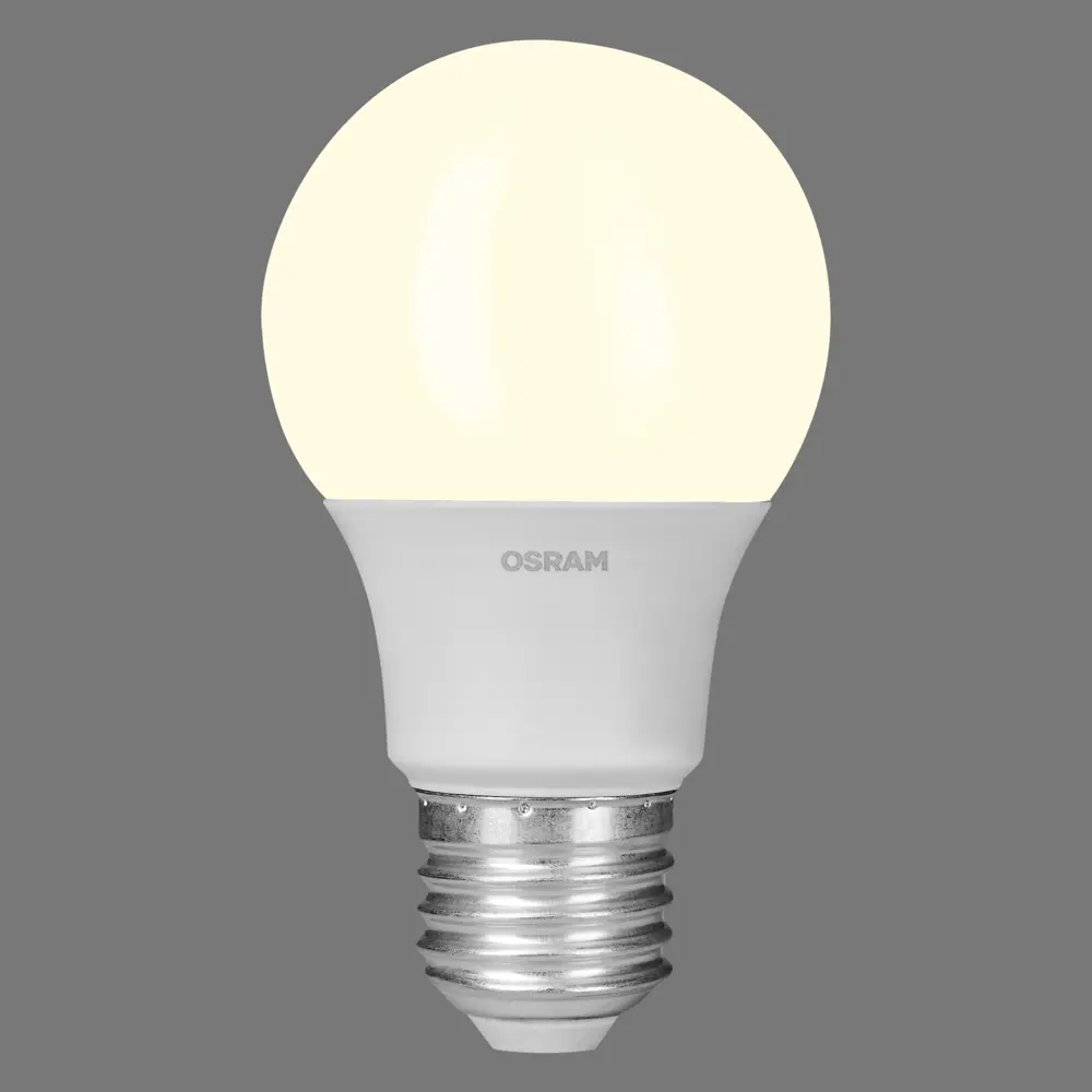 Лампа светодиодная Osram E27 220-240 В 7 Вт груша матовая 560 лм, нейтральный белый свет STLM-2156587 - Вид №1