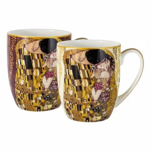 Кружки фарфоровые 2 шт желтые "Поцелуй. Г.Климт" CARMANI Г.КЛИМТ 00-3946534 Желтый;золото
