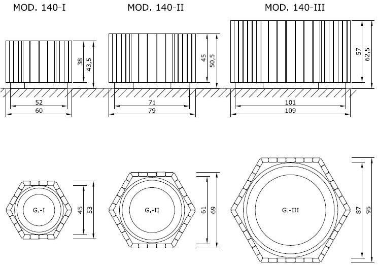 Euroform W Круглые кадки из дерева для общественных мест  130, 140, 160  - Вид №3