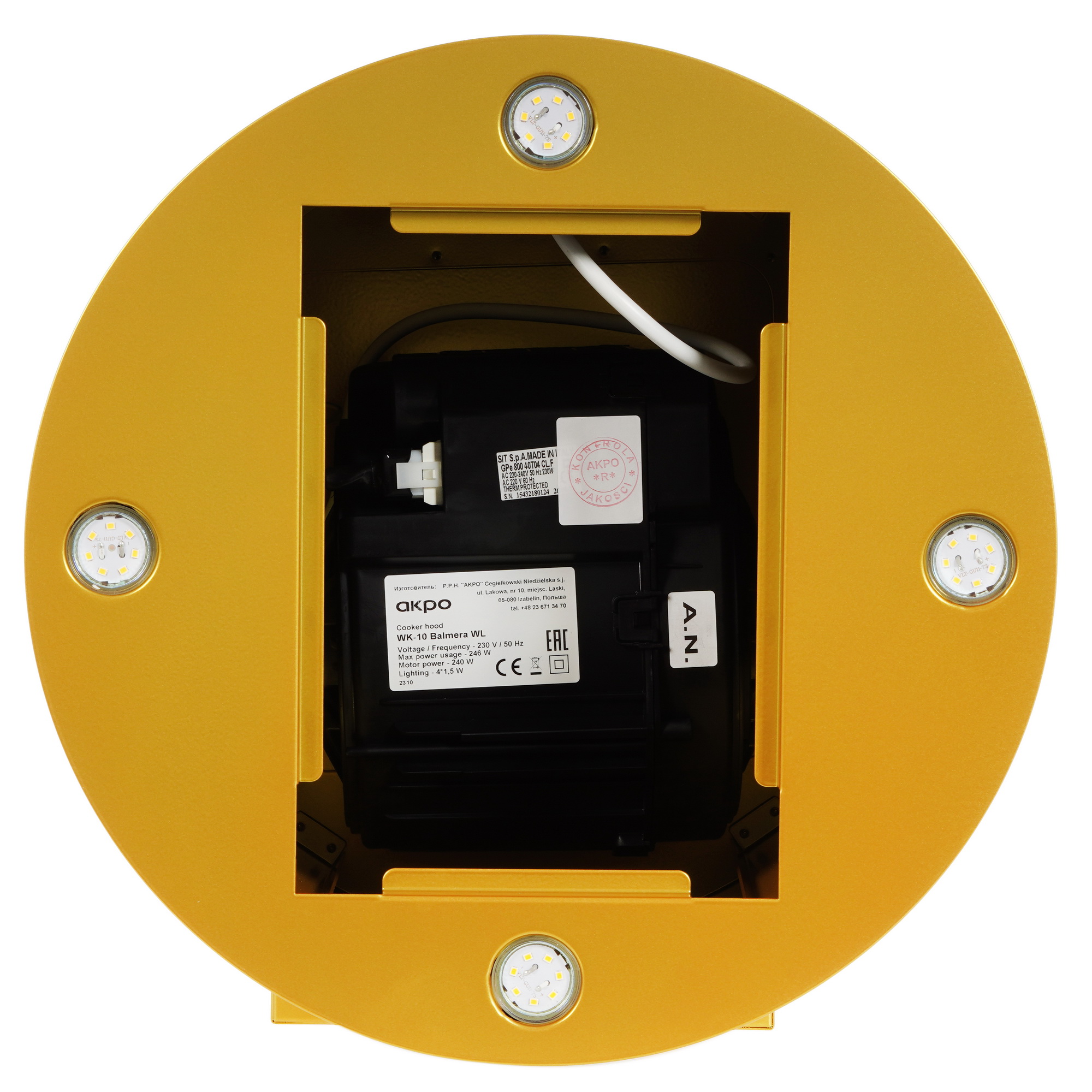 5370063 Вытяжка пристенная Akpo WK-10 Balmera WL золотистый STDN-0066640 - Вид №7