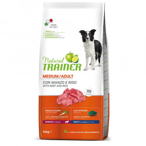 ПР0059533 Корм для собак TRAINER Natural Medium для средних пород, говядина, рис сух. 12кг NATURAL TRAINER