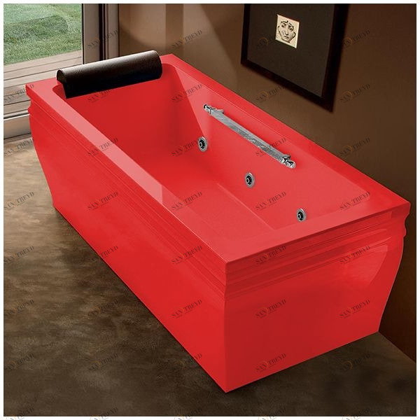 Ванна с гидромассажем красная Gruppo Treesse Blanque 1880 V1687-SX-K STDV1687SXK