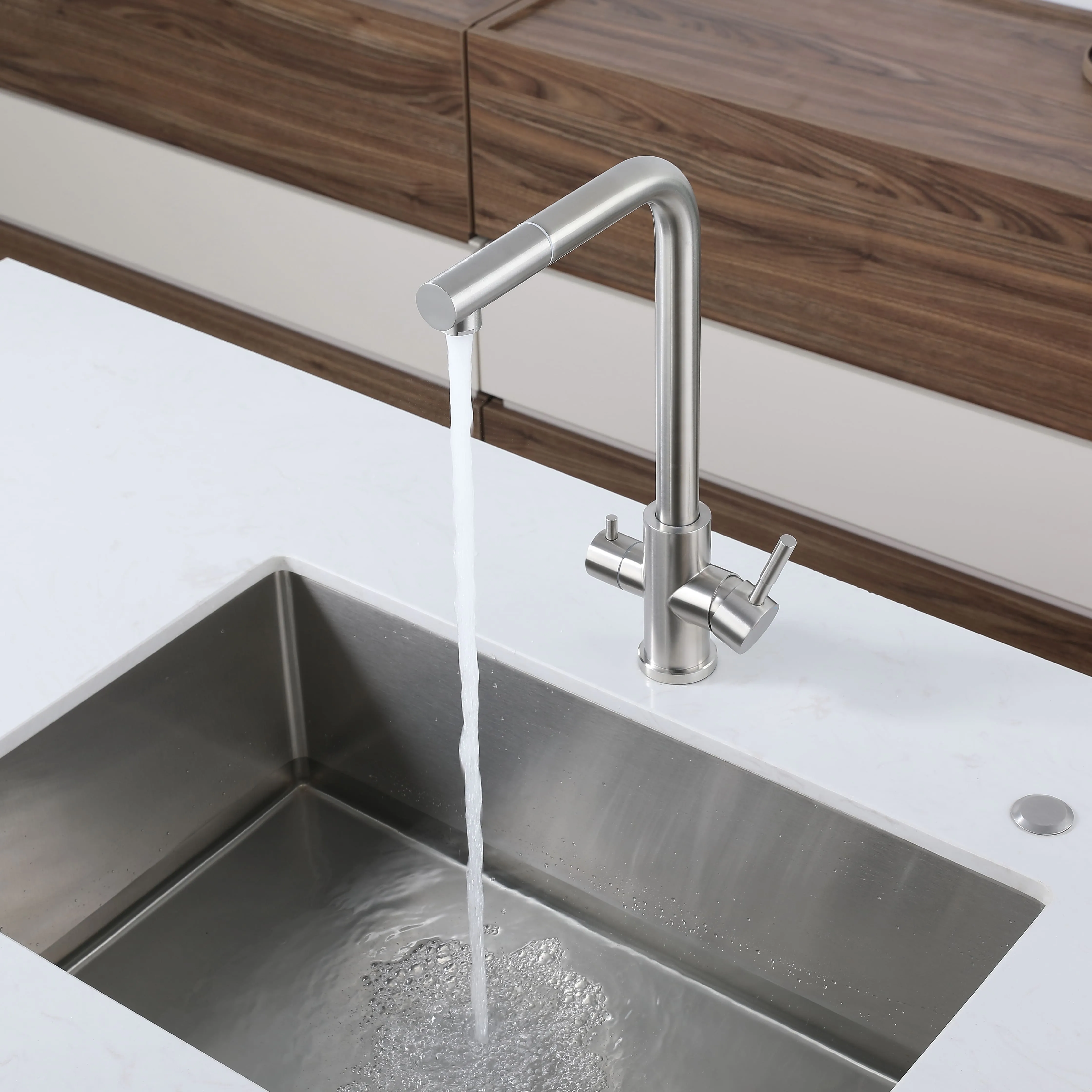 Кухонный смеситель Z-5421 серый GranFest QUARZ - Вид №2