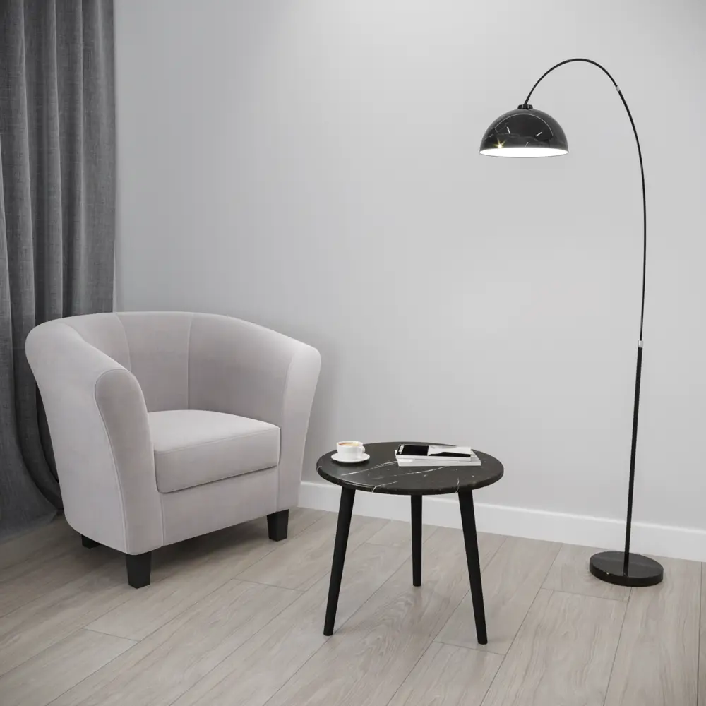 Журнальный столик круглый 50x50 см черный SEASONS STLM-2169199 - Вид №2