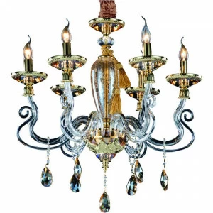 Подвесная люстра Divinare Simona 5125/07 LM-6 DIVINARE ДИЗАЙНЕРСКИЕ, SIMONA AMBER 074991 Коричневый