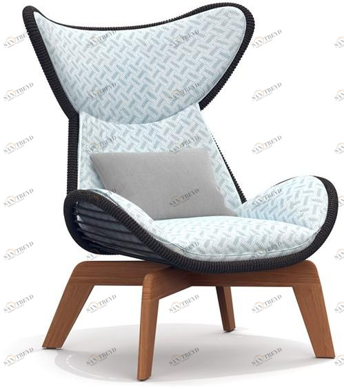 Atmosphera Садовое кресло с крыльями из веревки и ткани Harp Hp.lc