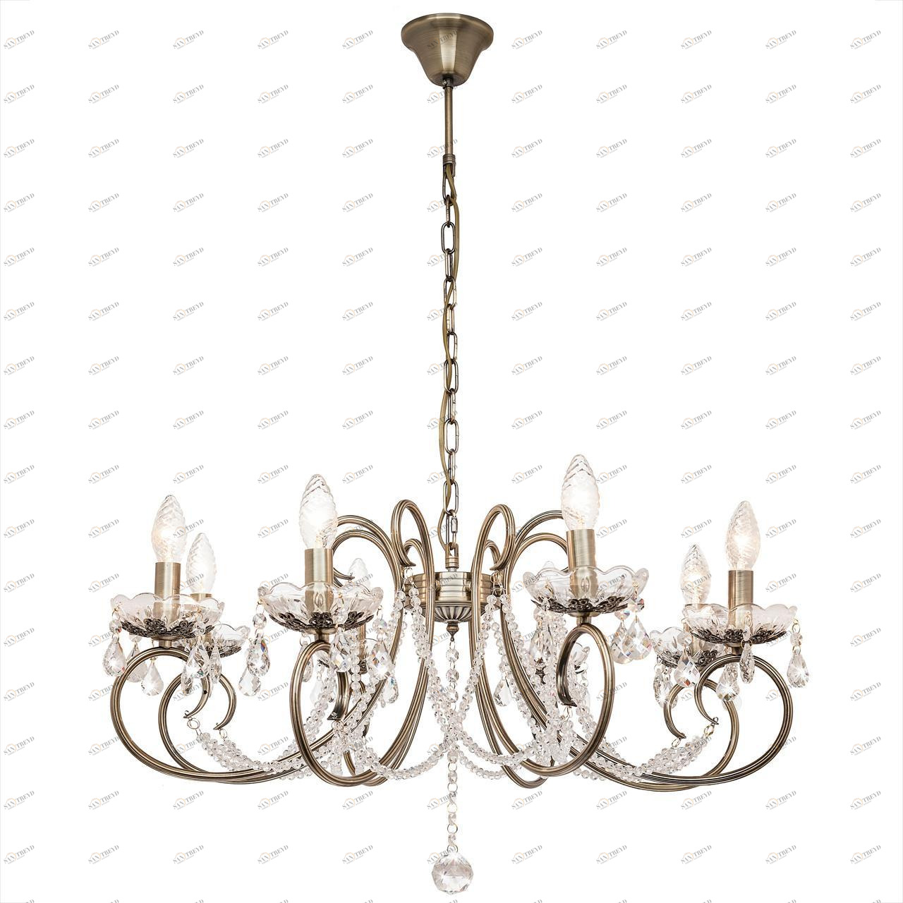 Подвесная люстра Silver Light Laurita 260.53.8 SILVER LIGHT ДИЗАЙНЕРСКИЕ, LAURITA 186696 Бронза 