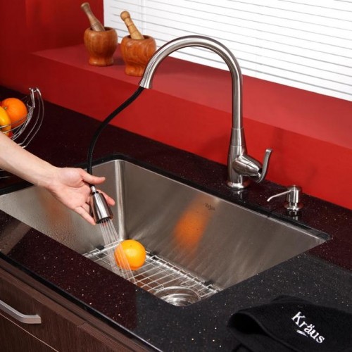 KHU100-30-KPF2230ORB-KSD30ORB Накладная раковина на столешницу  прямоугольная Krausru  - Вид №2