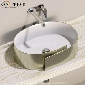 RL56LPLATINUM Накладная раковина на столешницу  овальная Ceramica Flaminia Roll