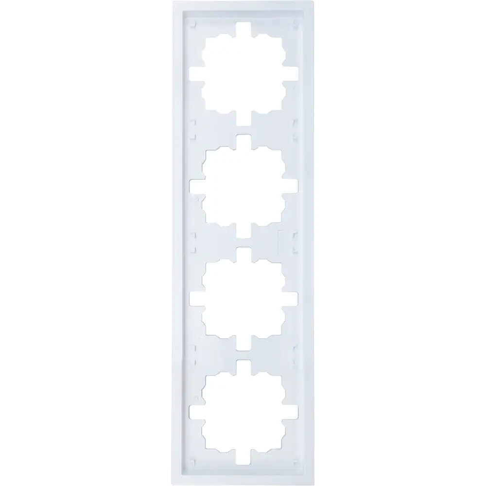 Рамка Lezard Zima для розеток и выключателей - 4 поста, белая 89398400 STLM-1578738