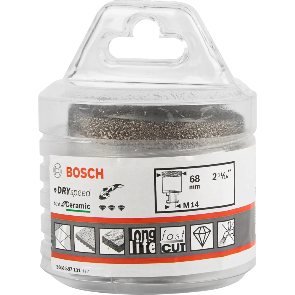 Коронка по керамике алмазная для УШМ Bosch M14 2608587131 68 мм 82857485 STLM-2021991 BOSCH PROFESSIONAL  - Вид №2