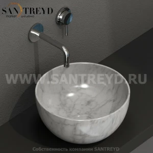 B6T30MC Накладная раковина на столешницу  круглая Ceramica Globo T-EDGE