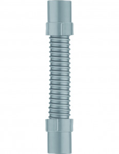 812300 000 00  Гибкая армированная часть прохода, Д. 40 мм, Л. 260 мм, м / м Концы из АБС-пластика Valentin Серый