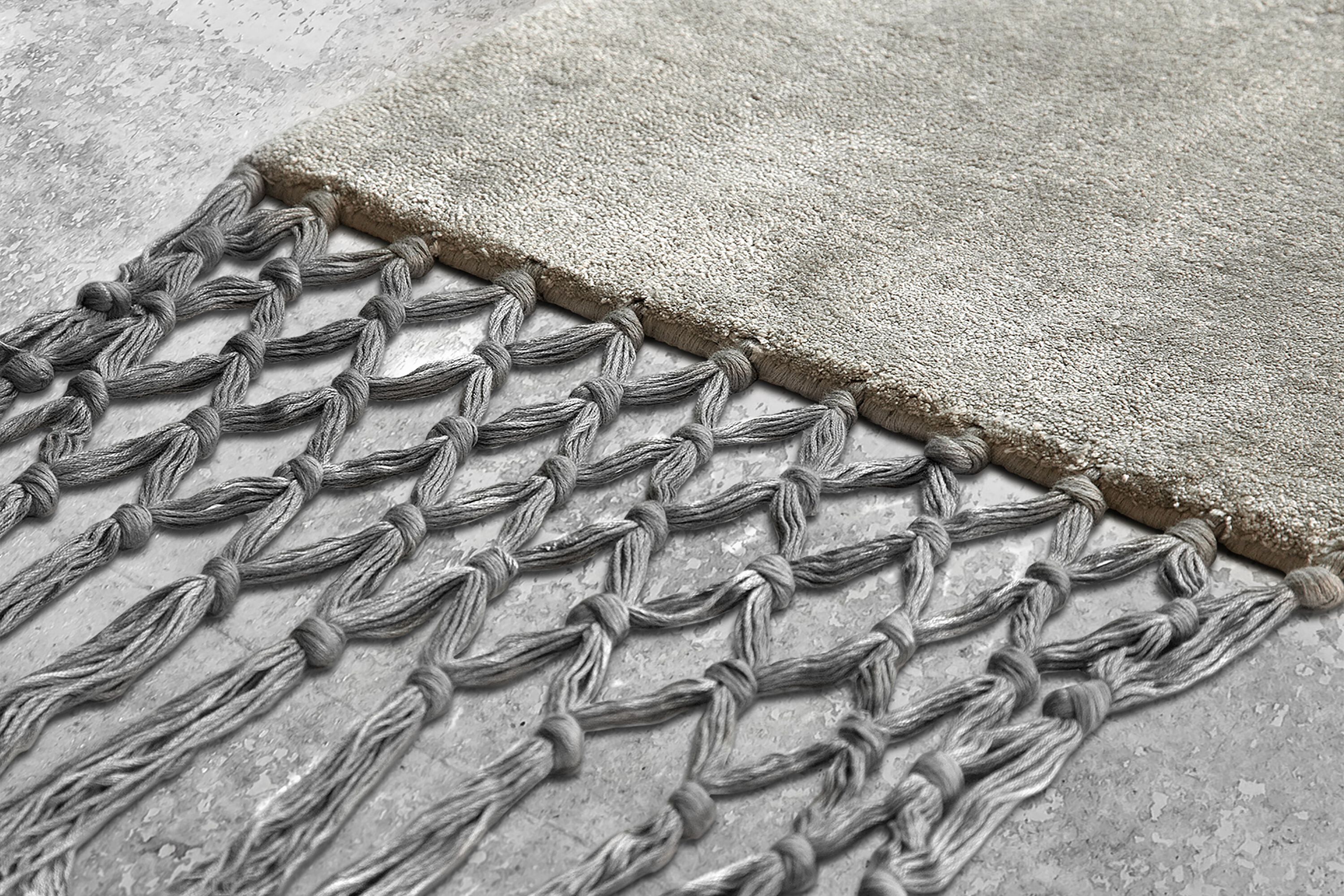 Шелковый прямоугольный ковер ручной работы Baxter FRINGES ARCH-00063107 - Вид №8