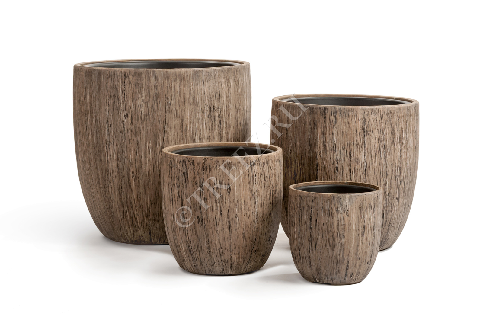 41.3317-03-012-WB-22 Кашпо  Effectory - серия Wood - Округлый конус - Светлый дуб Цветочная коллекция 