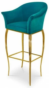 KOKET Бархатный барный стул с подлокотниками Mimi