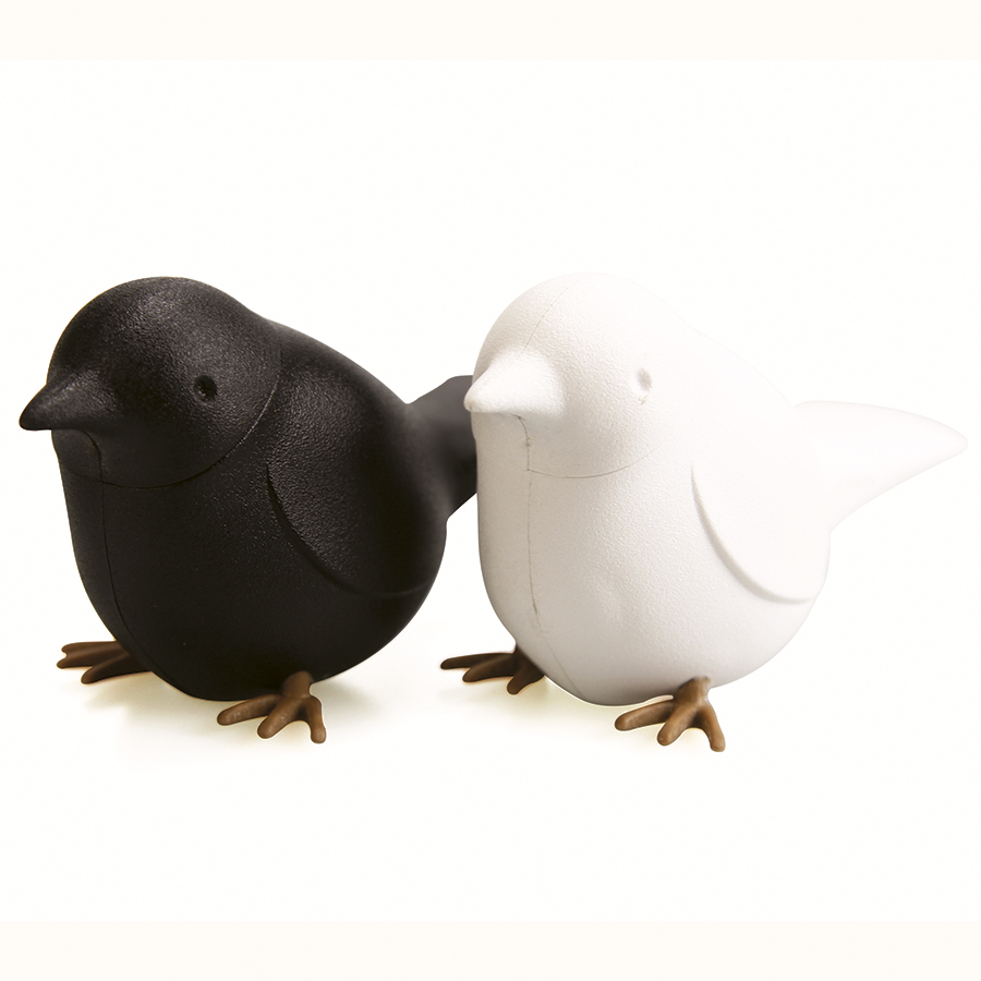 QL10232-BK-WH Набор для специй , sparrow, черно-белый Qualy 