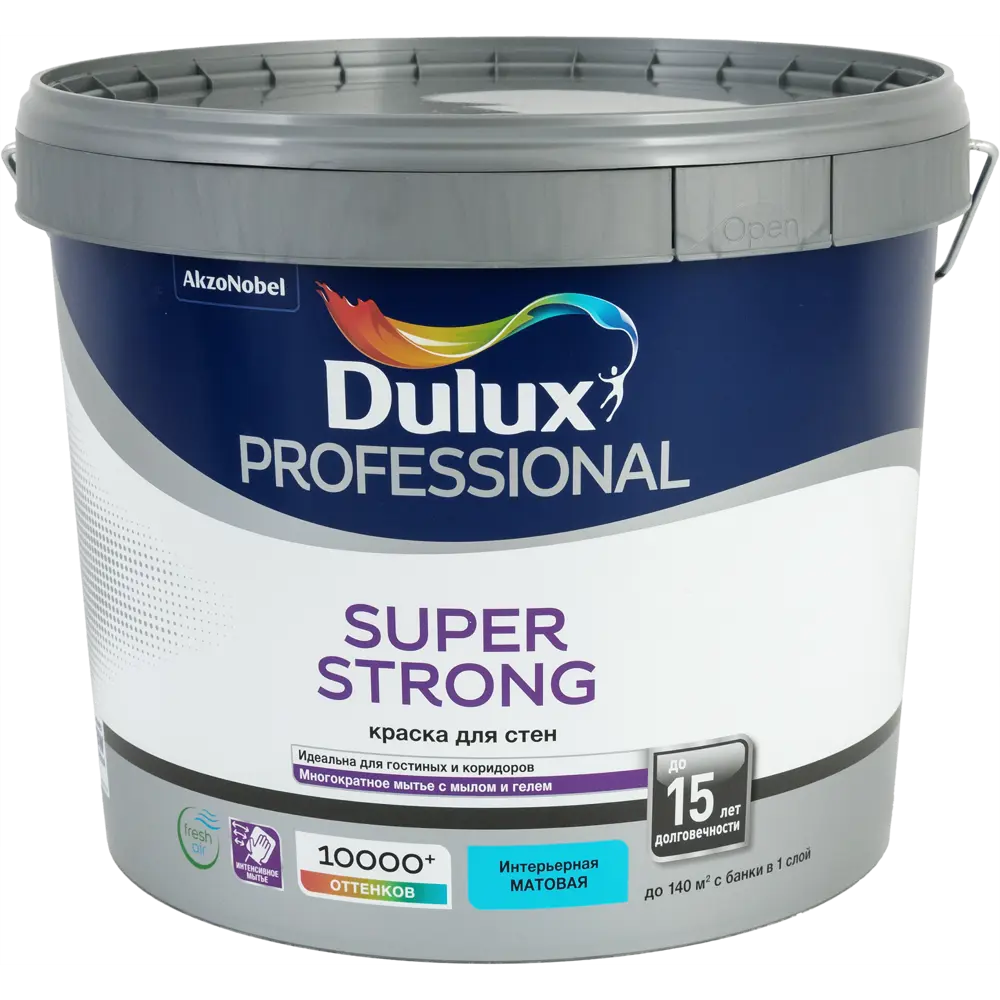 Краска для стен и потолков Dulux Super Strong цвет белый 10 л STLM-2068291