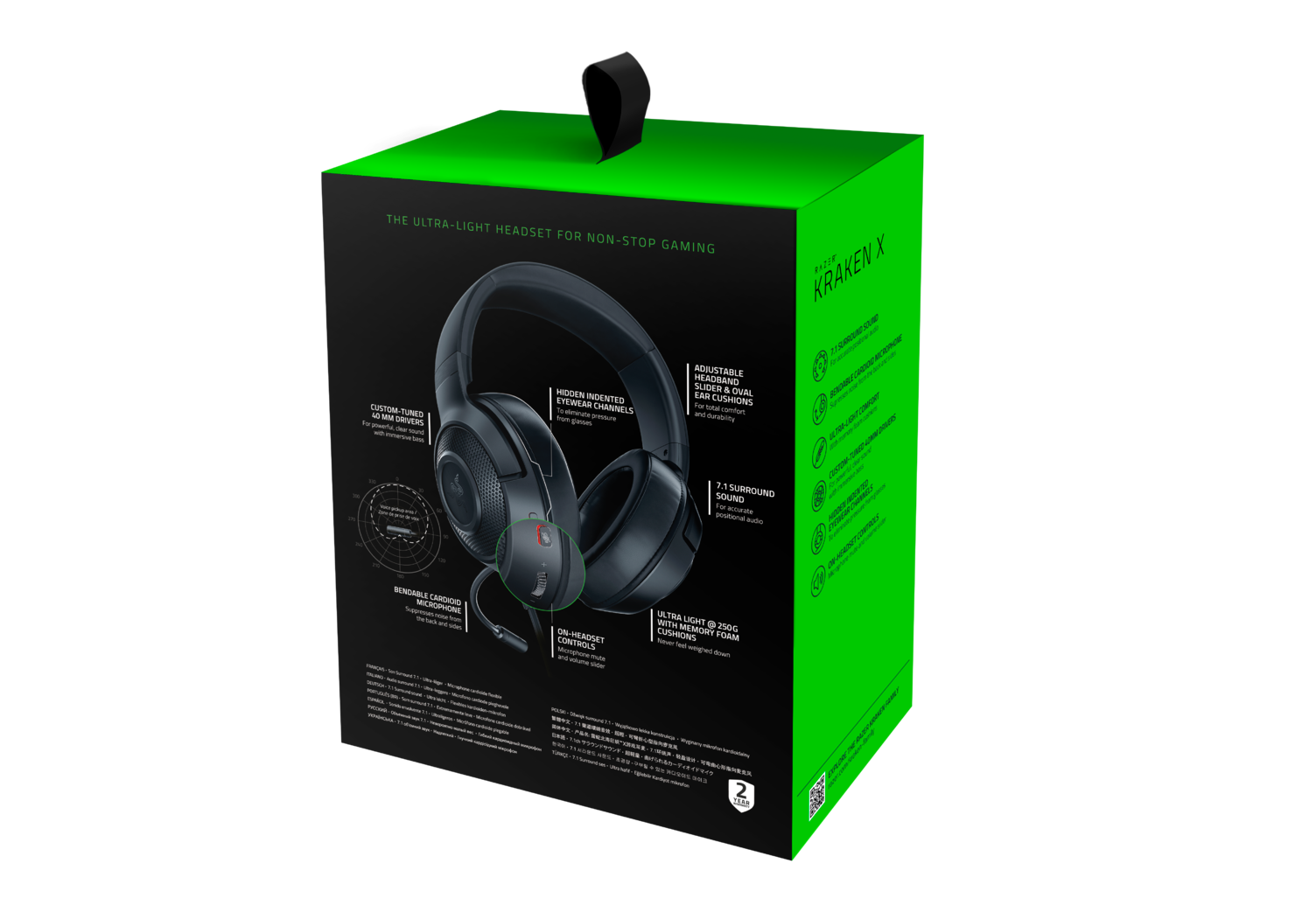 RZ04-02890100-R3M1 kraken x - analog gaming headset - russian packaging Razer Santreyd  - Вид №5