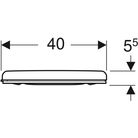 572830000 Сиденье унитаза Geberit Renova Comfort, безбарьерное, прямоугольное исполнение, крепление снизу Geberit  - Вид №3