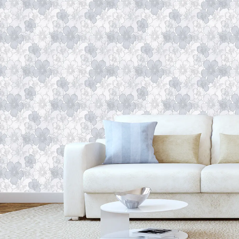 Обои «Цветы», на флизелиновой основе, цвет серый, 1.06х10 м АСПЕКТ РУ STLM-2194109 - Вид №2