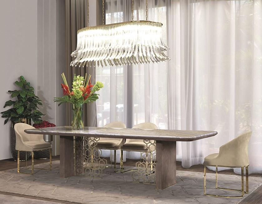 Longhi Прямоугольный мраморный стол Loveluxe 2017 – essence collection U 165 - Вид №2