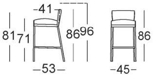 Rolf Benz Высокий табурет из ткани с подставкой для ног Rolf benz 651 sun-id-1449889 - Вид №2