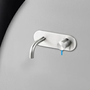 Смеситель для раковины сталь глянцевая с синей ручкой Toki Radomonte TKI20LCIL26