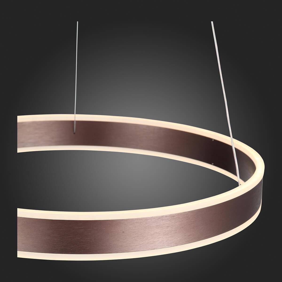 Люстра светодиодная подвесная коричневая ST Luce Onze SL944.403.01 ST LUCE ДИЗАЙНЕРСКИЕ, ONZE 00-3834526 Белый;коричневый  - Вид №2